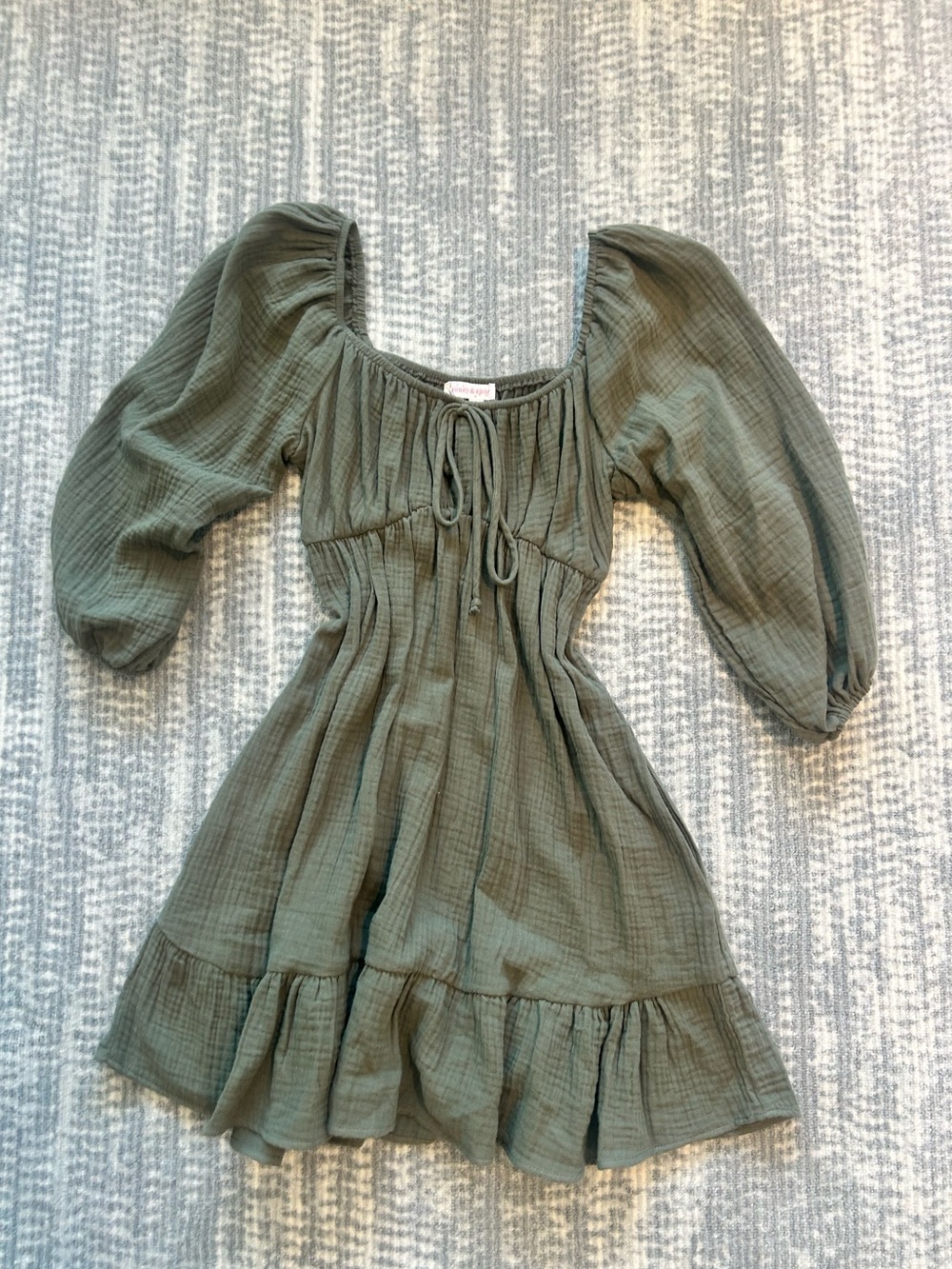 Green Puffy Cute Dress